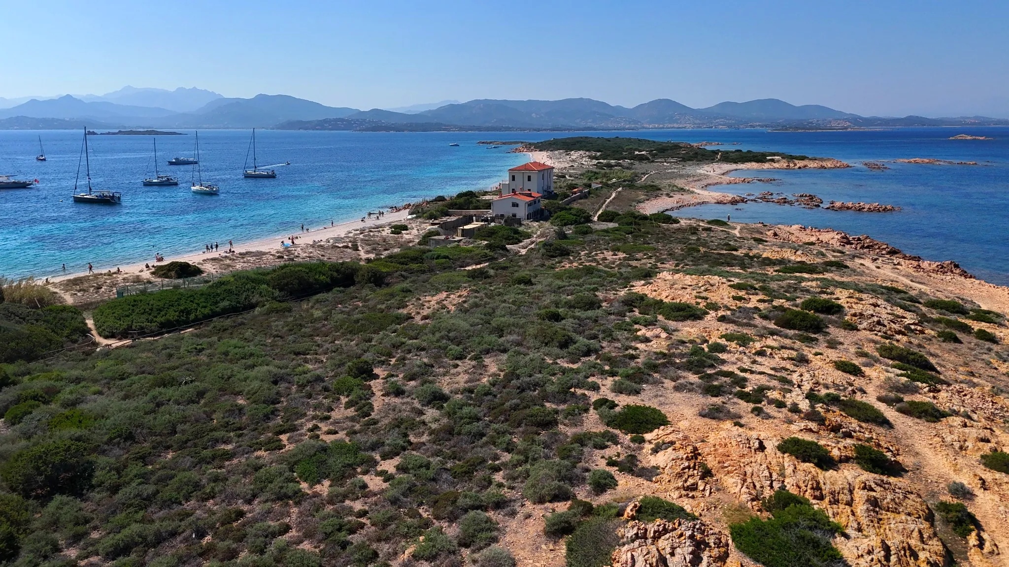 Vista aerea dell'isola di Tavolara, Sardegna