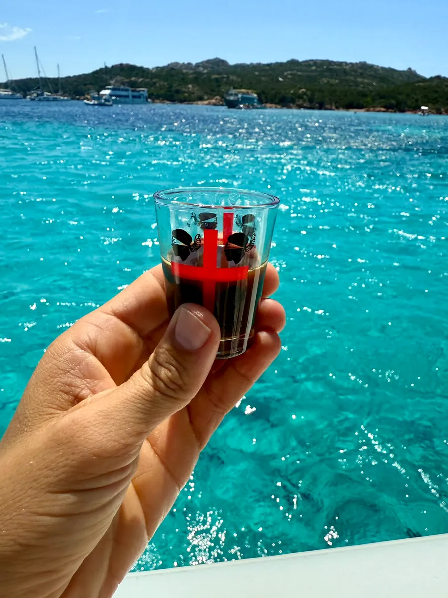 Aperitif aboard the RIB during the La Maddalena tour