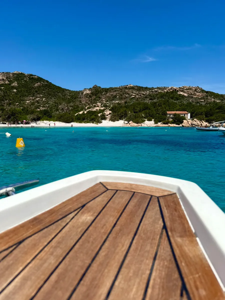 Cove in the La Maddalena Archipelago viewed from the RIB