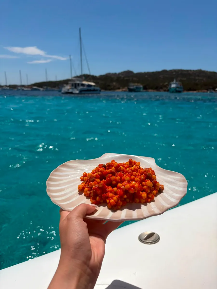 Lunch served on board during the La Maddalena tour